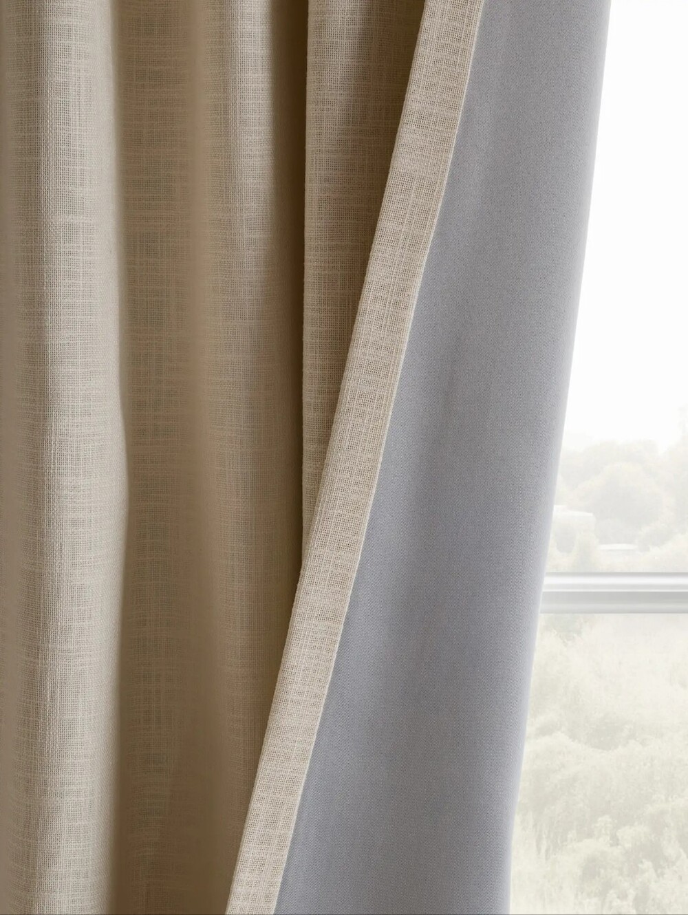 NWOT Quince Textured Cotton Room Darkening Curtain Ivory 48x96 Tab Pocket Luxury